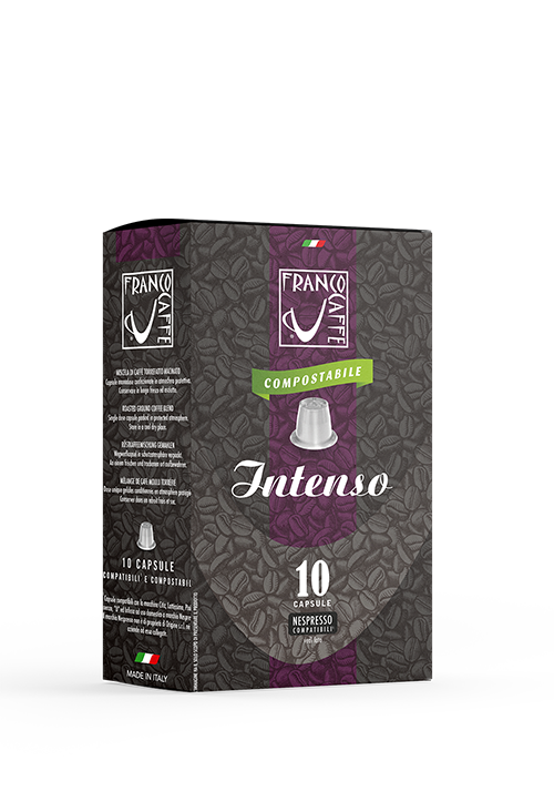 10 capsule Nespresso compatibili e compostabili Aroma Intenso