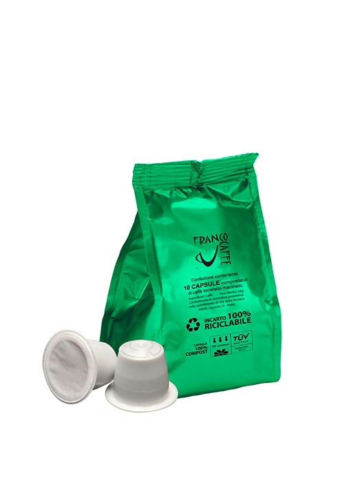 Foto 10 pezzi capsule compatibili e compostabili Nespresso Soave