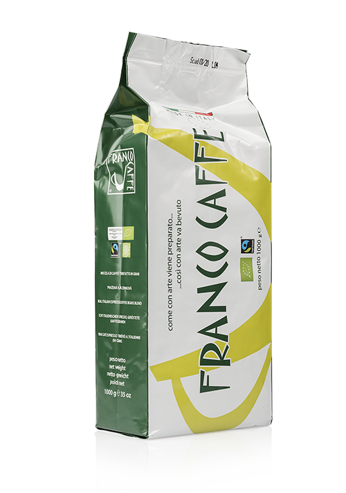 Francocaffe coffee Aroma Naturale Organic and Fairtrade Arabica Coffee Quality bland in 1 kg bag